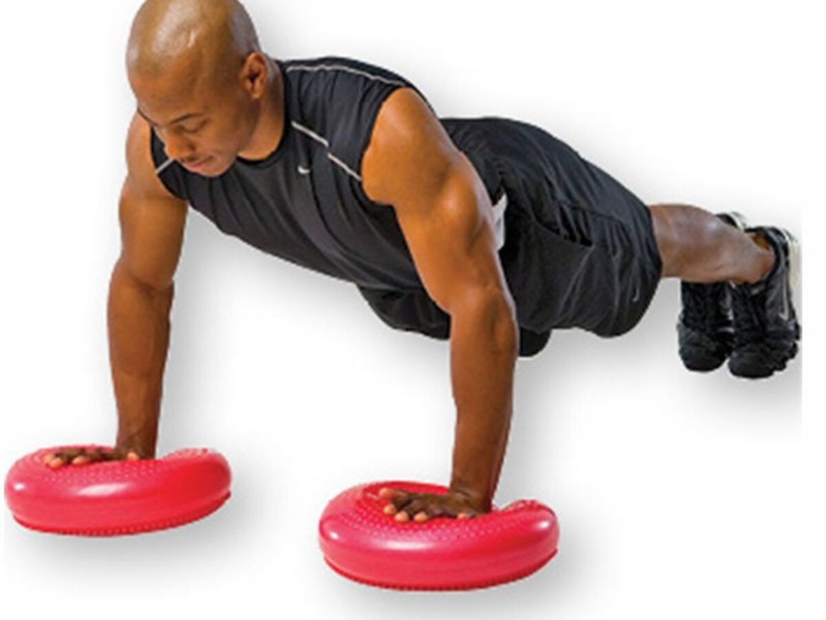 thumbnail image 2 of Inflatable Purple Wobble Cushion Balance Disc Thick Stability Seat Core 2 of 13
