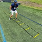 agility ladder with player