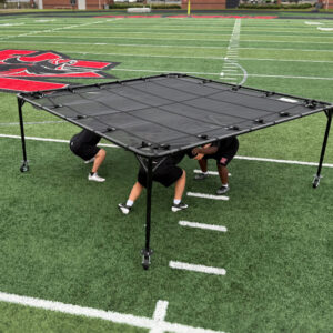 RAE CROWTHER Jam tent with players high angle