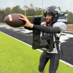 Rae Crowther CATCH RADIUS VEST with foam distraction arm to improve focus, ball-attack instincts, and concentration during contested catches.